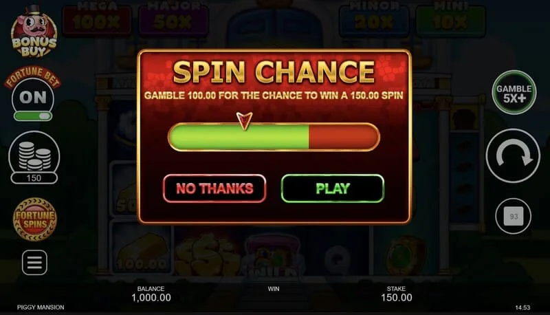 Piggy Mansion – Free Spins käivitamine